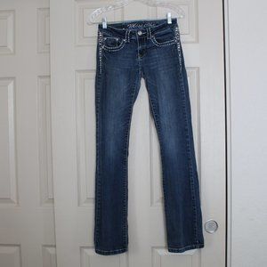 Miss Chic Girl's Blue Jeans Rhinestones Size-1 Ite
